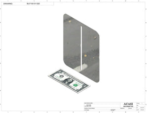 Automatic plastic and metal bottle unscrambler machine with 48 inches bowl, model BU7100, Part BU7100-01-020, by Acasi Machinery Inc.
