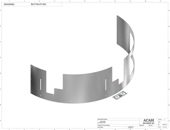 Automatic plastic and metal bottle unscrambler machine with 48 inches bowl, model BU7100, Part BU7100-07-003, by Acasi Machinery Inc.