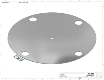 Automatic plastic and metal bottle unscrambler machine with 48 inches bowl, model BU7100, Part BU7100-07-038, by Acasi Machinery Inc.