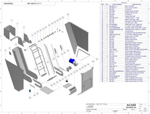 Automatic plastic and metal bottle unscrambler machine with 48 inches bowl, model TruSort-48  60  SO, Hoppers 15 CF, by Acasi Machinery Inc.