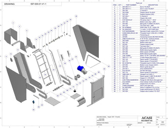 Automatic plastic and metal bottle unscrambler machine with 48 inches bowl, model TruSort-48 / 60 / SO, Assy The Hoppers, by Acasi Machinery Inc.
