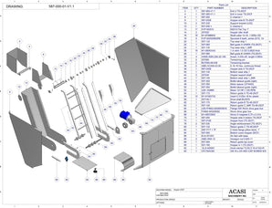 Automatic plastic and metal bottle unscrambler machine with 48 inches bowl, model TruSort-48  60  SO, Hoppers 25 CF, by Acasi Machinery Inc.