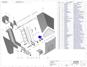 Automatic plastic and metal bottle unscrambler machine with 48 inches bowl, model TruSort-48  60  SO, Hoppers 25 CF, by Acasi Machinery Inc.