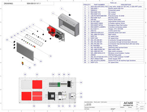 Automatic plastic and metal bottle unscrambler machine with 48 inches bowl, model TruSort-48, Assy 508-000-01-V1.1, by Acasi Machinery Inc.