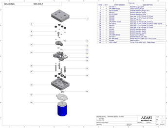 Automatic plastic and metal bottle unscrambler machine with 48 inches bowl, model TruSort-48 / 60 / SO, Assy 560-160, by Acasi Machinery Inc.