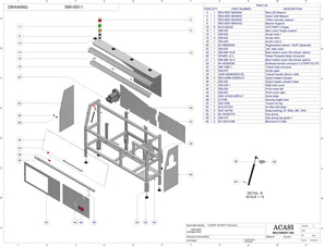 Automatic plastic and metal bottle unscrambler machine with 48 inches bowl, model TruSort-48, Assy 589-000-1, by Acasi Machinery Inc.