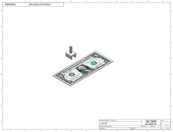 Automatic plastic and metal bottle unscrambler machine with 48 inches bowl, model TruSort-48, Component APL-VALU-VG-018-03, by Acasi Machinery Inc.