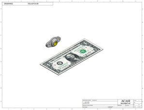 Automatic plastic and metal bottle unscrambler machine with 48 inches bowl, model TruSort-48, Component IGU-EFOI-08, by Acasi Machinery Inc.