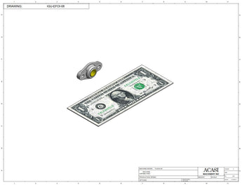 Automatic plastic and metal bottle unscrambler machine with 48 inches bowl, model TruSort-48, Component IGU-EFOI-08, by Acasi Machinery Inc.