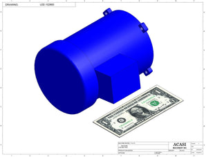Automatic plastic and metal bottle unscrambler machine with 48 inches bowl, model TruSort-48, Component LEE-102860, by Acasi Machinery Inc.