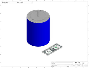 Automatic plastic and metal bottle unscrambler machine with 48 inches bowl, model TruSort-48, Component LEE-110047, by Acasi Machinery Inc.
