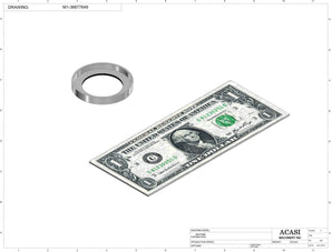 Automatic plastic and metal bottle unscrambler machine with 48 inches bowl, model TruSort-48, Component M1-36677649, by Acasi Machinery Inc.