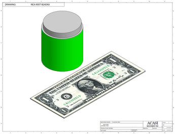 Automatic plastic and metal bottle unscrambler machine with 48 inches bowl, model TruSort-48, Component REX-855T-B24DN3, by Acasi Machinery Inc.