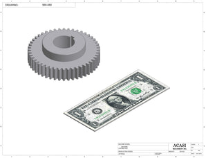 Automatic plastic and metal bottle unscrambler machine with 48 inches bowl, model TruSort-48, Part 560-080, by Acasi Machinery Inc.