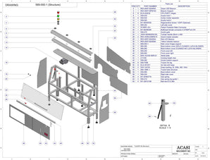 Automatic plastic and metal bottle unscrambler machine with 60 inches bowl, model TruSort-60, Assy 569-000-1, by Acasi Machinery Inc.
