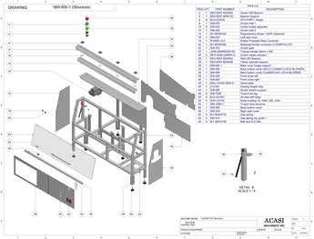 Automatic plastic and metal bottle unscrambler machine with 60 inches bowl, model TruSort-60, Assy 569-000-1, by Acasi Machinery Inc.