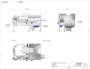 Automatic plastic and metal bottle unscrambler machinewith 48 inches bowl, model BU7100, by Acasi Machinery Inc.