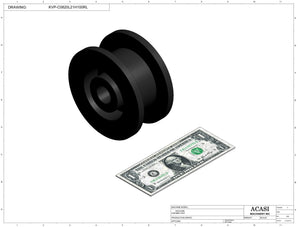 Automatic variable speed power straight bottle Conveyor, Component KVP-C0820L21H100RL, by Acasi Machinery Inc.