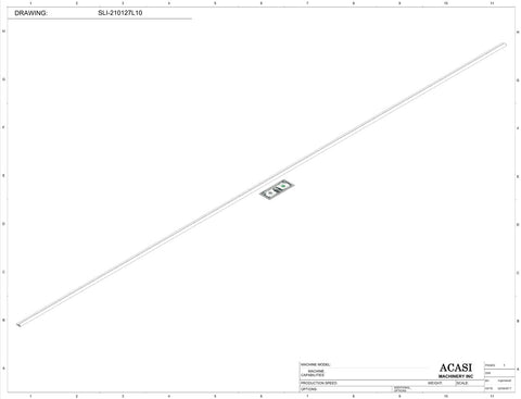 Automatic variable speed power straight bottle Conveyor, Component SLI-210127L10, by Acasi Machinery Inc.