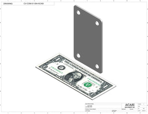Automatic variable speed power straight bottle Conveyor, Parts CV-COM-01-004-ACASI, by Acasi Machinery Inc.
