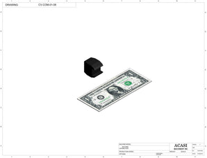 Automatic variable speed power straight bottle Conveyor, Parts CV-COM-01-08, by Acasi Machinery Inc.