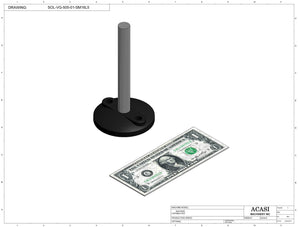 Automatic variable speed power straight bottle conveyor, Component SOL-VG-505-01-SM16L5, by Acasi Machinery Inc.