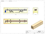 Automatic variable speed power straight bottle conveyor, model CR-CV100 dimensional, by Acasi Machinery Inc.