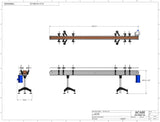 Automatic variable speed power straight bottle conveyor, model CV100 dimensional, by Acasi Machinery Inc.