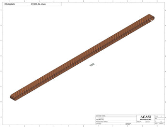 Automatic  variable speed power straight, curve and custom bottle sanitary conveyor,  Assy CV200-04-chain  by Acasi Machinery Inc., 