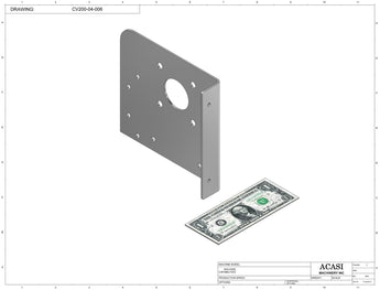 Automatic  variable speed power straight, curve and custom bottle sanitary conveyor, Parts CV200-04-006 by Acasi Machinery Inc., 