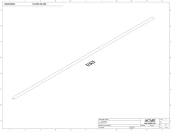 Automatic  variable speed power straight, curve and custom bottle sanitary conveyor, parts CV200-04-024  by Acasi Machinery Inc., 