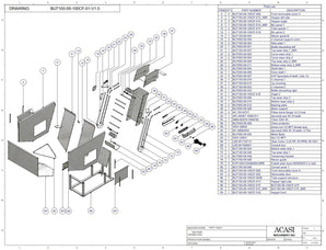 Automatic plastic and metal bottle unscrambler machine with 48 inches bowl, model TruSort-48 / 60/ SO, Assy BU7100-09-100CF-01, by Acasi Machinery Inc.Automatic plastic and metal bottle unscrambler machine with 48 inches bowl, model TruSort-48 / 60/ SO, Hopper 100CF, by Acasi Machinery Inc.