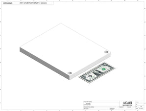 Bottle reject system, model 1900-002, Part A41-1212DTCOVER2014 (cover), by Acasi Machinery Inc.