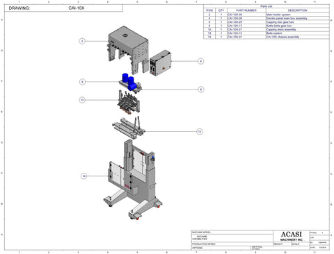 Inline Bottle Cap Tightener - Model CAI Parts