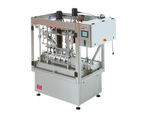 Single head chuck capper machine with vibratory type cap feeder, model ...