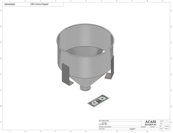 Overflow Liquid Filler Part CEC-Cone Hopper By Acasi Machinery