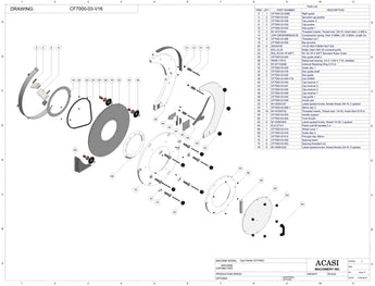 Vertical wheel cap feeder, model CF 7000, Assy CF7000-03-V16, by Acasi Machinery Inc.