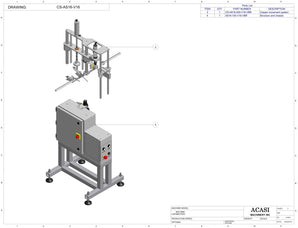 Semi-Automatic single cap tightener, model AS-CS16, Assy CS-AS16-V16, by Acasi Machinery Inc.