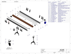 Variable Speed Power Conveyor, Assy CV100-01, by Acasi Machinery Inc.