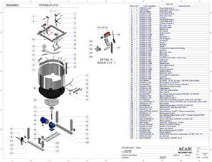 Centrifugal cap feeder, model CF 5200, Assy CF5200-01-V16, by Acasi Machinery Inc