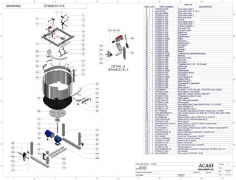 Centrifugal cap feeder, model CF 5200, Assy CF5200-01-V16, by Acasi Machinery Inc