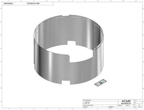 Centrifugal cap feeder, model CF 5200, Part CF5200-01-080, by Acasi Machinery Inc.