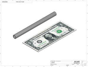 Automatic inline pressure overflow bottle filler machine, low viscosity, Part FAC-CG-01-024, by Acasi Machinery Inc.