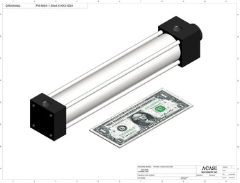 Automatic inline piston filler machine model - MiniPiston 1 SH, Component FM-MS4-1.50x8.5-KK3-SSA, by Acasi Machinery Inc.