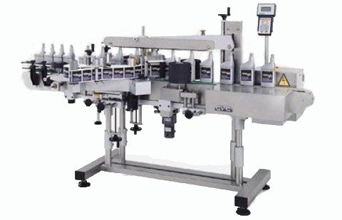 Front / Back pressure sensitive labeling system , model CVC 440C, by Acasi Machinery Inc.