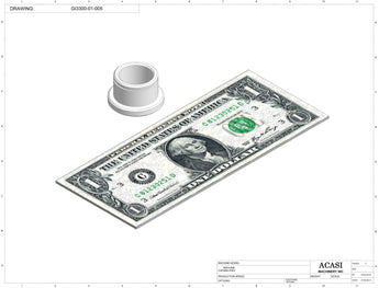 Automatic inline pressure overflow bottle filler machine, low viscosity, Part GI3300-01-005, by Acasi Machinery Inc.