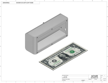 Overflow Liquid Filler Part GI3300-CO-20-Float-002E  By Acasi Machinery