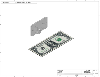 Overflow Liquid Filler Part GI3300-CO-20-Float-004E  By Acasi Machinery