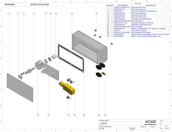 Overflow Liquid Filler Part GI3300-CO-20-Float By Acasi Machinery