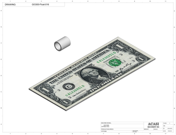 Overflow Liquid Filler Part GI3300-Float-016 By Acasi Machinery